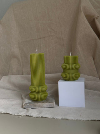 Column Pillar Decorative Modern Geometric Funky Figure Candle