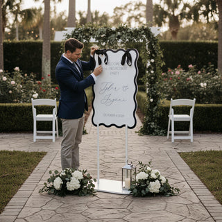 Wedding Stand, Wooden Sign Holder | Freestanding Display Base | 24 In Wood | Minimalist Event