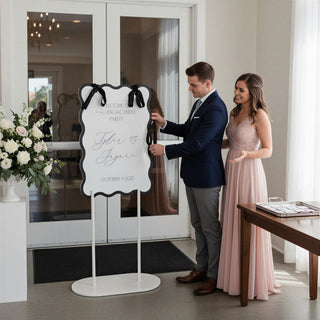 Wooden Sign Stand • Modern Wedding & Event Holder