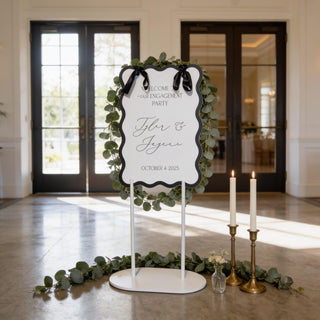 Wooden Sign Stand • Modern Wedding & Event Holder