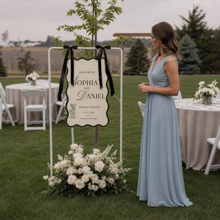 Wavy Acrylic Wedding Seating Chart | Custom Modern Table Plan