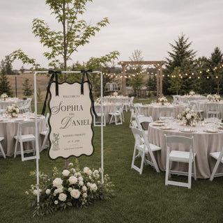 Wavy Acrylic Wedding Seating Chart | Custom Modern Table Plan