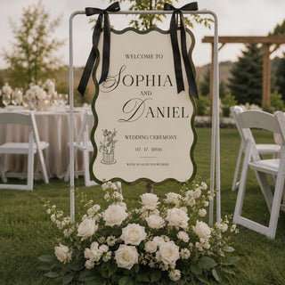 Wavy Acrylic Wedding Seating Chart | Custom Modern Table Plan