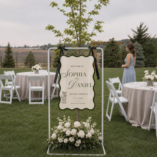 Wavy Acrylic Wedding Seating Chart | Custom Modern Table Plan