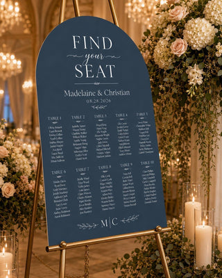 Custom Wedding Welcome Sign | Fingerprint Heart, Acrylic Wavy Design
