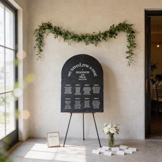 Elegant Arch Seating Chart Sign | Acrylic Wedding Display, Customizable Guest Board