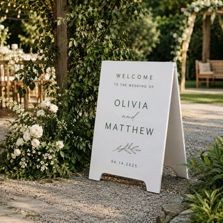 A Frame Wedding Sign, Double-Sided MDF Welcome Display | Customizable | Reception Directory