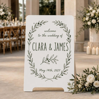 A Frame Wedding Sign, Garden Welcome Board - Double Sided MDF | Personalized Entrance Decor