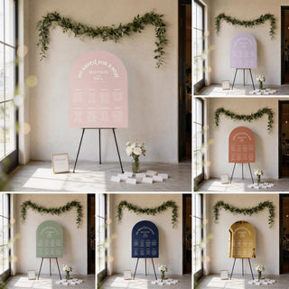 Elegant Arch Seating Chart Sign | Acrylic Wedding Display, Customizable Guest Board