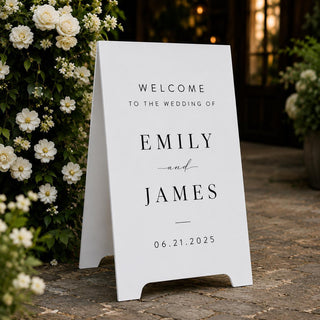 A Frame Wedding Sign, Double-Sided MDF Welcome Display | Customizable | Reception Directory