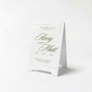 A Frame Wedding Sign, Welcome Seating Chart Display | MDF | Double Sided Modern Custom Decor