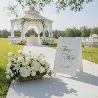A Frame Wedding Sign, Welcome Seating Chart Display | MDF | Double Sided Modern Custom Decor