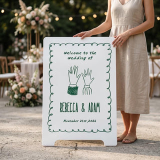 A Frame Wedding Sign, Double Sided Welcome Board | Mdf | Seating Chart Reception Display