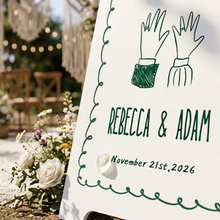 A Frame Wedding Sign, Double Sided Welcome Board | Mdf | Seating Chart Reception Display