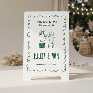 A Frame Wedding Sign, Double Sided Welcome Board | Mdf | Seating Chart Reception Display