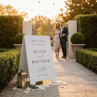 A Frame Wedding Sign | Double Sided Mdf Welcome Plaque | Modern Event Decor | Custom Message