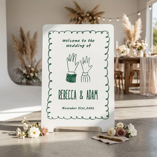 A Frame Wedding Sign, Double Sided Welcome Board | Mdf | Seating Chart Reception Display
