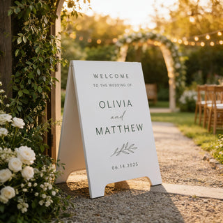 A Frame Wedding Sign | Double Sided Mdf Welcome Plaque | Modern Event Decor | Custom Message