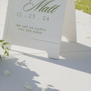 A-Frame Wedding Sign – Welcome & Seating Chart Double-Sided Display