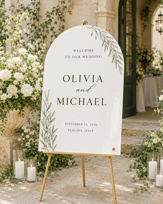Arch Seating Chart, Acrylic Guest List | Modern Ceremony Board | 24X18, 30X20, 35.7X23.7