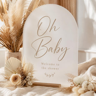 Modern Acrylic Welcome Wedding Sign - Bridal Shower Decor