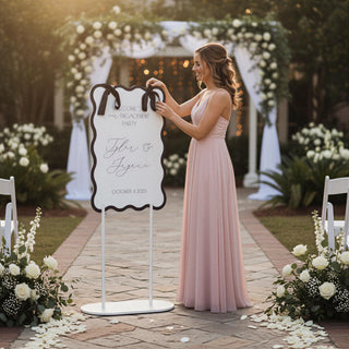 Wooden Sign Stand • Modern Wedding & Event Holder