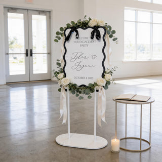 Wedding Stand, Wooden Sign Holder | Freestanding Display Base | 24 In Wood | Minimalist Event