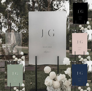 Wooden Sign Stand • Modern Wedding & Event Holder
