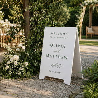 A Frame Wedding Sign | Double-Sided Welcome Board | MDF | Modern Event Display, Customizable
