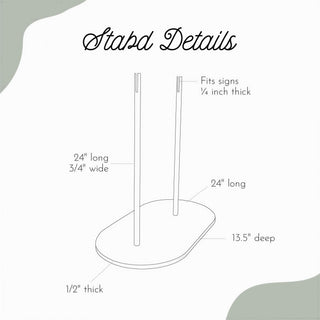 Wooden Sign Stand • Modern Wedding & Event Holder