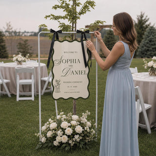 Wavy Acrylic Wedding Seating Chart | Custom Modern Table Plan