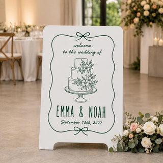 A Frame Wedding Sign | Double-Sided MDF | Custom Welcome Seating Chart, Modern Event Display