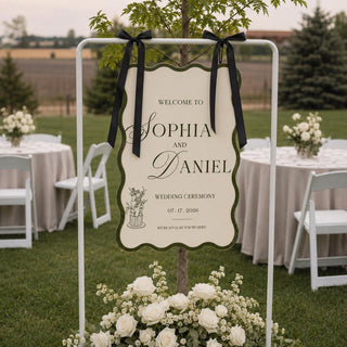 Wavy Acrylic Wedding Seating Chart | Custom Modern Table Plan