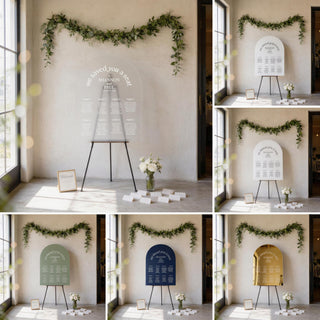 Elegant Arch Seating Chart Sign | Acrylic Wedding Display, Customizable Guest Board