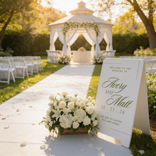 A Frame Wedding Sign, Welcome Seating Chart Display | MDF | Double Sided Modern Custom Decor