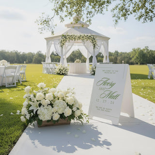 A Frame Wedding Sign, Welcome Seating Chart Display | MDF | Double Sided Modern Custom Decor