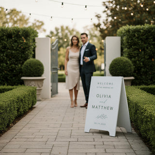 A Frame Wedding Sign | Double Sided Mdf Welcome Plaque | Modern Event Decor | Custom Message