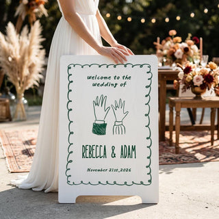 A Frame Wedding Sign, Double Sided Welcome Board | Mdf | Seating Chart Reception Display