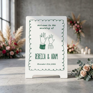 A Frame Wedding Sign, Double Sided Welcome Board | Mdf | Seating Chart Reception Display