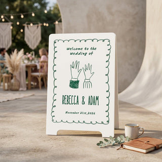 A Frame Wedding Sign, Double Sided Welcome Board | Mdf | Seating Chart Reception Display
