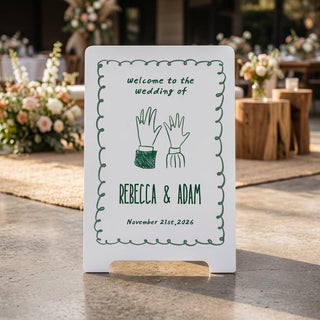 A Frame Wedding Sign, Double Sided Welcome Board | Mdf | Seating Chart Reception Display