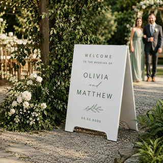 A Frame Wedding Sign | Double Sided Mdf Welcome Plaque | Modern Event Decor | Custom Message