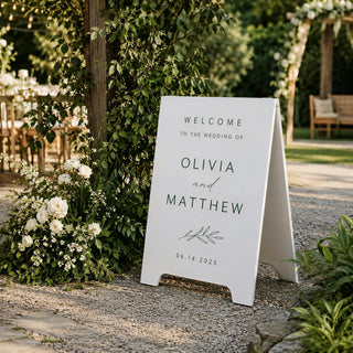A Frame Wedding Sign | Double Sided Mdf Welcome Plaque | Modern Event Decor | Custom Message