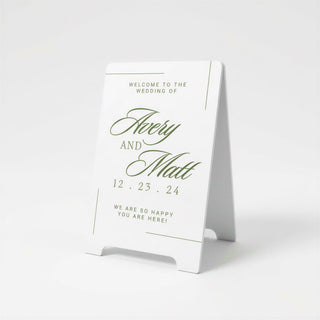 A-Frame Wedding Sign – Welcome & Seating Chart Double-Sided Display