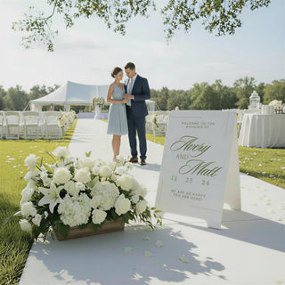 A-Frame Wedding Sign – Welcome & Seating Chart Double-Sided Display