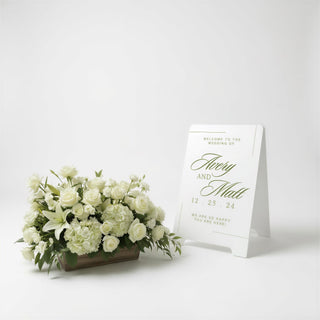A-Frame Wedding Sign – Welcome & Seating Chart Double-Sided Display