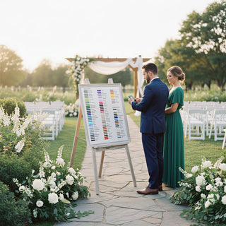 A-Frame Wedding Sign – Welcome & Seating Chart Double-Sided Display