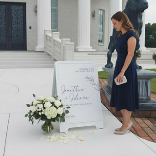 A Frame Wedding Sign, Customizable Event Display | MDF | Double Sided, Welcome Or Seating Chart