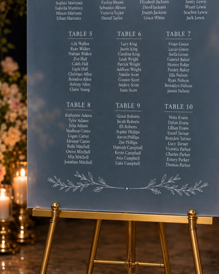 Arch Seating Chart, Acrylic Wedding Guest List | Custom Entrance Décor | 18X12-35.7X23.7
