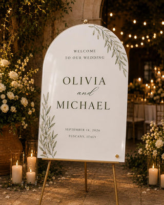 Arch Seating Chart, Acrylic Guest List | Modern Ceremony Board | 24X18, 30X20, 35.7X23.7